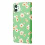 Apple iPhone 11 Tasche Handy H�lle Schutz Cover mit Kartenfach Glitzer Gr�n