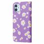 Apple iPhone 11 Tasche Handy H�lle Schutz Cover mit Kartenfach Glitzer Violett