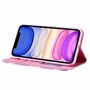 Apple iPhone 11 Tasche Handy H�lle Schutz Cover mit Kartenfach Glitzer Violett