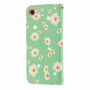 Apple iPhone 7 / 8 / SE 2020 Tasche Handy H�lle Schutz Cover mit Kartenfach Glitzer Gr�n
