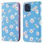 Apple iPhone 11 Pro Max Tasche Handy H�lle Schutz Cover mit Kartenfach Glitzer Blau