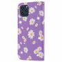 Apple iPhone 11 Pro Max Tasche Handy H�lle Schutz Cover mit Kartenfach Glitzer Violett