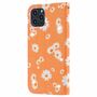 Apple iPhone 11 Pro Tasche Handy H�lle Schutz Cover mit Kartenfach Glitzer Orange