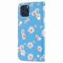Apple iPhone 11 Pro Tasche Handy H�lle Schutz Cover mit Kartenfach Glitzer Blau