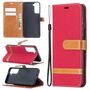 Samsung Galaxy S21 Handy H�lle Schutz-Tasche Case Cover Kartenfach Etuis Rot