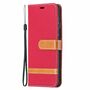 Samsung Galaxy S21 Handy H�lle Schutz-Tasche Case Cover Kartenfach Etuis Rot