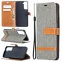 Samsung Galaxy S21 Handy H�lle Schutz-Tasche Case Cover Kartenfach Etuis Grau