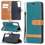 Samsung Galaxy S21 Handy H�lle Schutz-Tasche Case Cover Kartenfach Etuis Gr�n