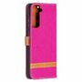Samsung Galaxy S21 Handy H�lle Schutz-Tasche Case Cover Kartenfach Etuis Pink