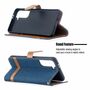 Samsung Galaxy S21 Handy H�lle Schutz-Tasche Case Cover Kartenfach Etuis Blau