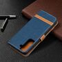 Samsung Galaxy S21 Handy H�lle Schutz-Tasche Case Cover Kartenfach Etuis Blau