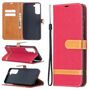 Samsung Galaxy S21 Plus Handy H�lle Schutz-Tasche Case Cover Kartenfach Etuis Rot