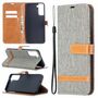 Samsung Galaxy S21 Plus Handy H�lle Schutz-Tasche Case Cover Kartenfach Etuis Grau