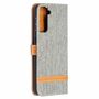 Samsung Galaxy S21 Plus Handy H�lle Schutz-Tasche Case Cover Kartenfach Etuis Grau