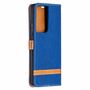Samsung Galaxy S21 Ultra Handy H�lle Schutz-Tasche Case Cover Kartenfach Etuis Blau