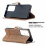 Samsung Galaxy S21 Ultra Handy H�lle Schutz-Tasche Case Cover Kartenfach Etuis Braun
