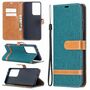 Samsung Galaxy S21 Ultra Handy H�lle Schutz-Tasche Case Cover Kartenfach Etuis Gr�n