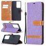 Samsung Galaxy S21 Ultra Handy H�lle Schutz-Tasche Case Cover Kartenfach Etuis Violett