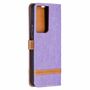 Samsung Galaxy S21 Ultra Handy H�lle Schutz-Tasche Case Cover Kartenfach Etuis Violett