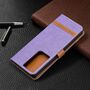 Samsung Galaxy S21 Ultra Handy H�lle Schutz-Tasche Case Cover Kartenfach Etuis Violett