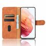 Samsung Galaxy S21 Tasche Handy H�lle Schutz-Cover Flip-Case mit Kartenfach Braun
