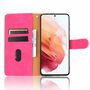 Samsung Galaxy S21 Plus Tasche Handy H�lle Schutz-Cover Flip-Case mit Kartenfach Pink