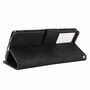 Samsung Galaxy S21 Ultra Tasche Handy H�lle Schutz-Cover Flip-Case mit Kartenfach Schwarz