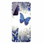 Samsung Galaxy S21 Handyh�lle Ultra D�nn Schutzcase Cover Schmetterling Transparent