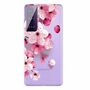 Samsung Galaxy S21 Handyh�lle Ultra D�nn Schutzcase Cover Blumen Transparent