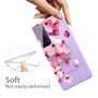 Samsung Galaxy S21 Handyh�lle Ultra D�nn Schutzcase Cover Blumen Transparent