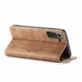 Handy H�lle Schutz Tasche f�r Samsung Galaxy S21 Cover Wallet Etui Braun