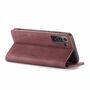 Handy H�lle Schutz Tasche f�r Samsung Galaxy S21 Cover Wallet Etui Rot