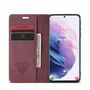 Handy H�lle Schutz Tasche f�r Samsung Galaxy S21 Cover Wallet Etui Rot