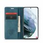 Handy H�lle Schutz Tasche f�r Samsung Galaxy S21 Plus Cover Wallet Etui Blau