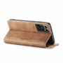 Handy H�lle Schutz Tasche f�r Samsung Galaxy S21 Ultra Cover Wallet Etui Braun