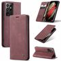 Handy H�lle Schutz Tasche f�r Samsung Galaxy S21 Ultra Cover Wallet Etui Rot