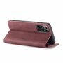 Handy H�lle Schutz Tasche f�r Samsung Galaxy S21 Ultra Cover Wallet Etui Rot