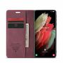 Handy H�lle Schutz Tasche f�r Samsung Galaxy S21 Ultra Cover Wallet Etui Rot