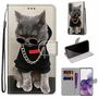 Samsung Galaxy S21 Plus Tasche Handy H�lle Schutz-Cover Flip-Case mit Kartenfach Katze