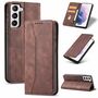 Handy H�lle Schutz Tasche f�r Samsung Galaxy S21 Plus Cover Wallet Etui Braun