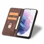 Handy H�lle Schutz Tasche f�r Samsung Galaxy S21 Plus Cover Wallet Etui Braun