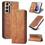 Handy H�lle Schutz Tasche f�r Samsung Galaxy S21 Plus Cover Wallet Etui Braun