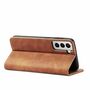Handy H�lle Schutz Tasche f�r Samsung Galaxy S21 Plus Cover Wallet Etui Braun