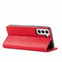 Handy H�lle Schutz Tasche f�r Samsung Galaxy S21 Cover Wallet Etui Rot