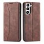Handy H�lle Schutz Tasche f�r Samsung Galaxy S21 Cover Wallet Etui Braun
