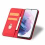 Handy H�lle Schutz Tasche f�r Samsung Galaxy S21 Ultra Cover Wallet Etui Rot