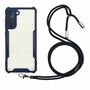 Handykette f�r Samsung Galaxy S21 - Smartphone Necklace H�lle mit Band - Schnur mit Case zum umh�ngen in Blau
