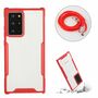 Handykette f�r Samsung Galaxy S21 Ultra - Smartphone Necklace H�lle mit Band - Schnur mit Case zum umh�ngen in Rot