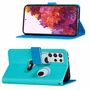 Samsung Galaxy S21 Ultra Tasche Handy H�lle Schutz-Cover Flip-Case mit Kartenfach Big Eyes Blau