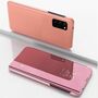 Samsung Galaxy S21 Ultra Handyh�lle Schutztasche 360 Grad Mirror Cover Rosa